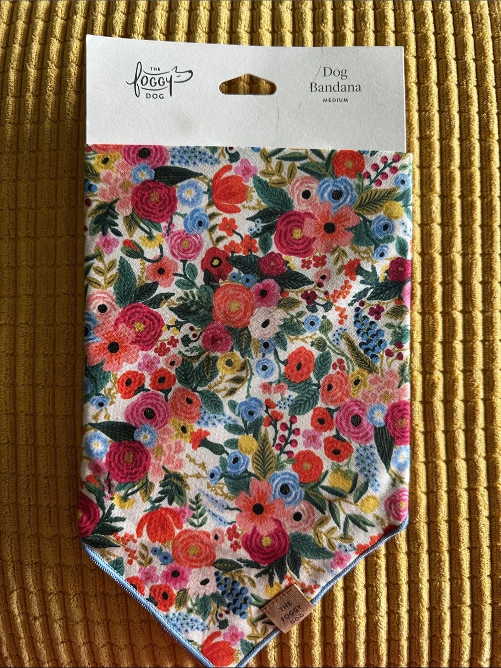 The Foggy Dog Garden Party Bandana size Medium